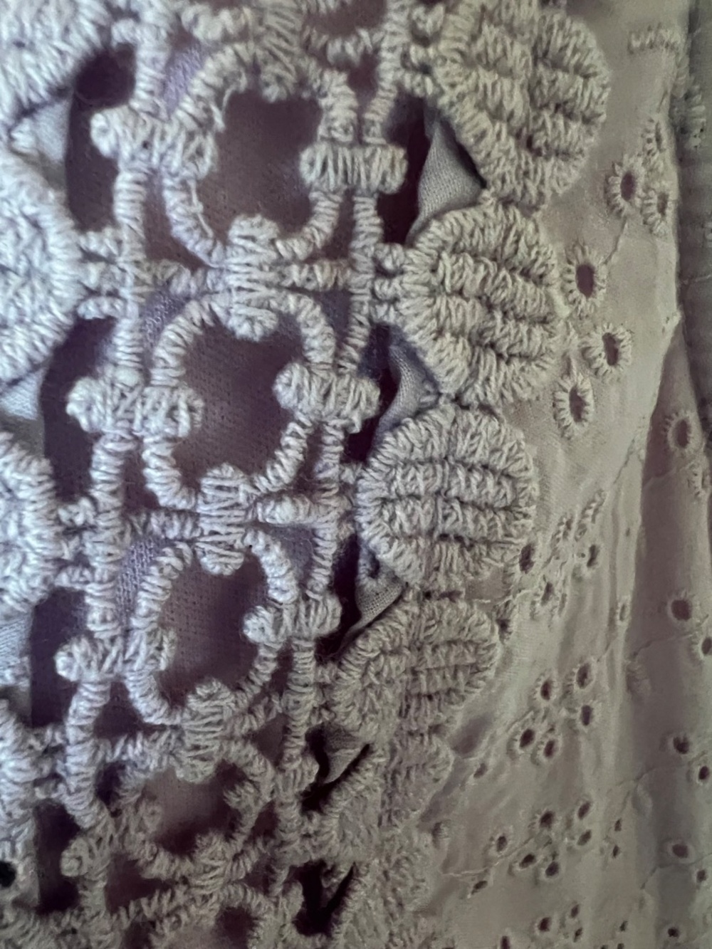 Lilac eyelet Altered State dress size large - Picture 11 of 14